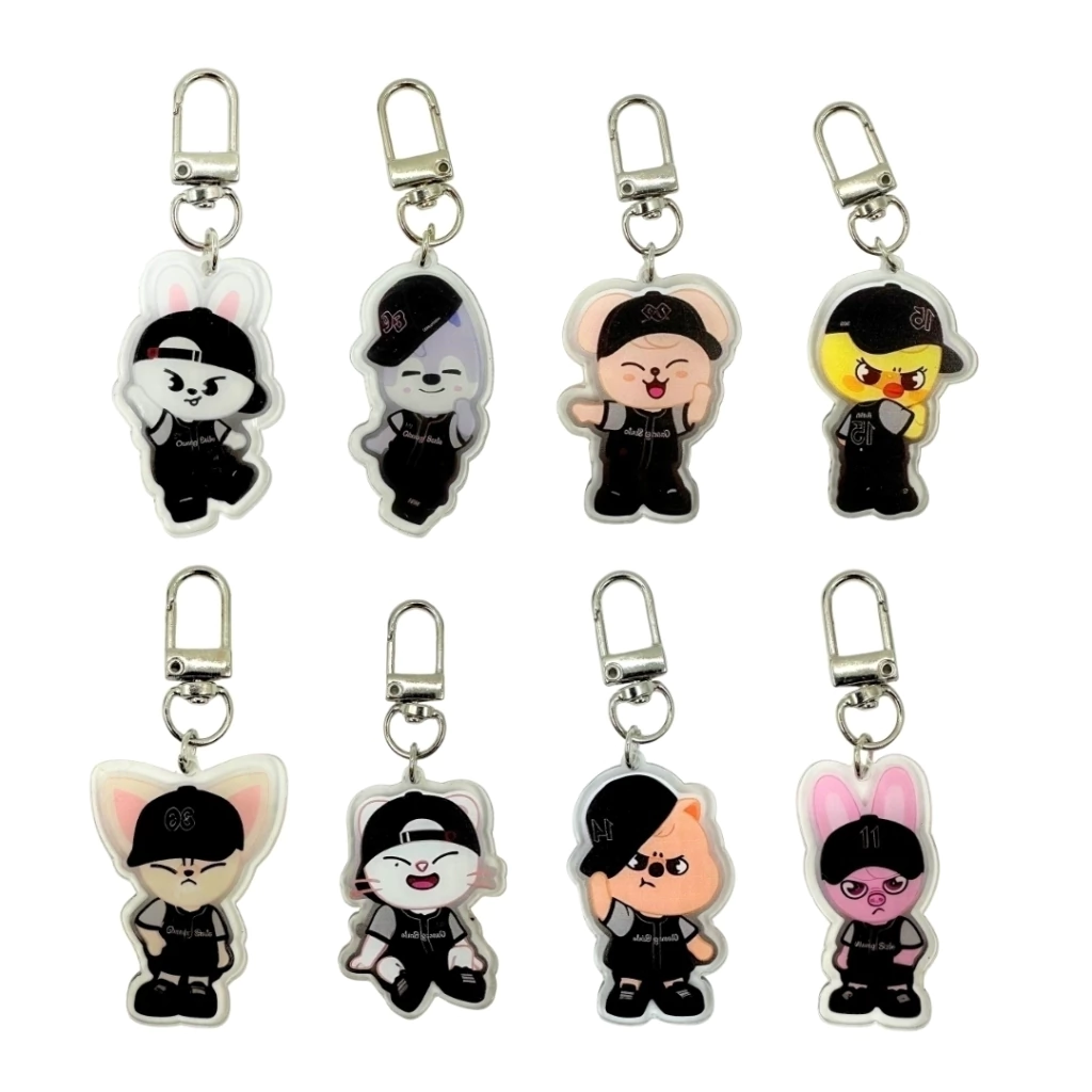 Straykids Llavero de Acrilico Fanmade Skzoo Dominate Gorra