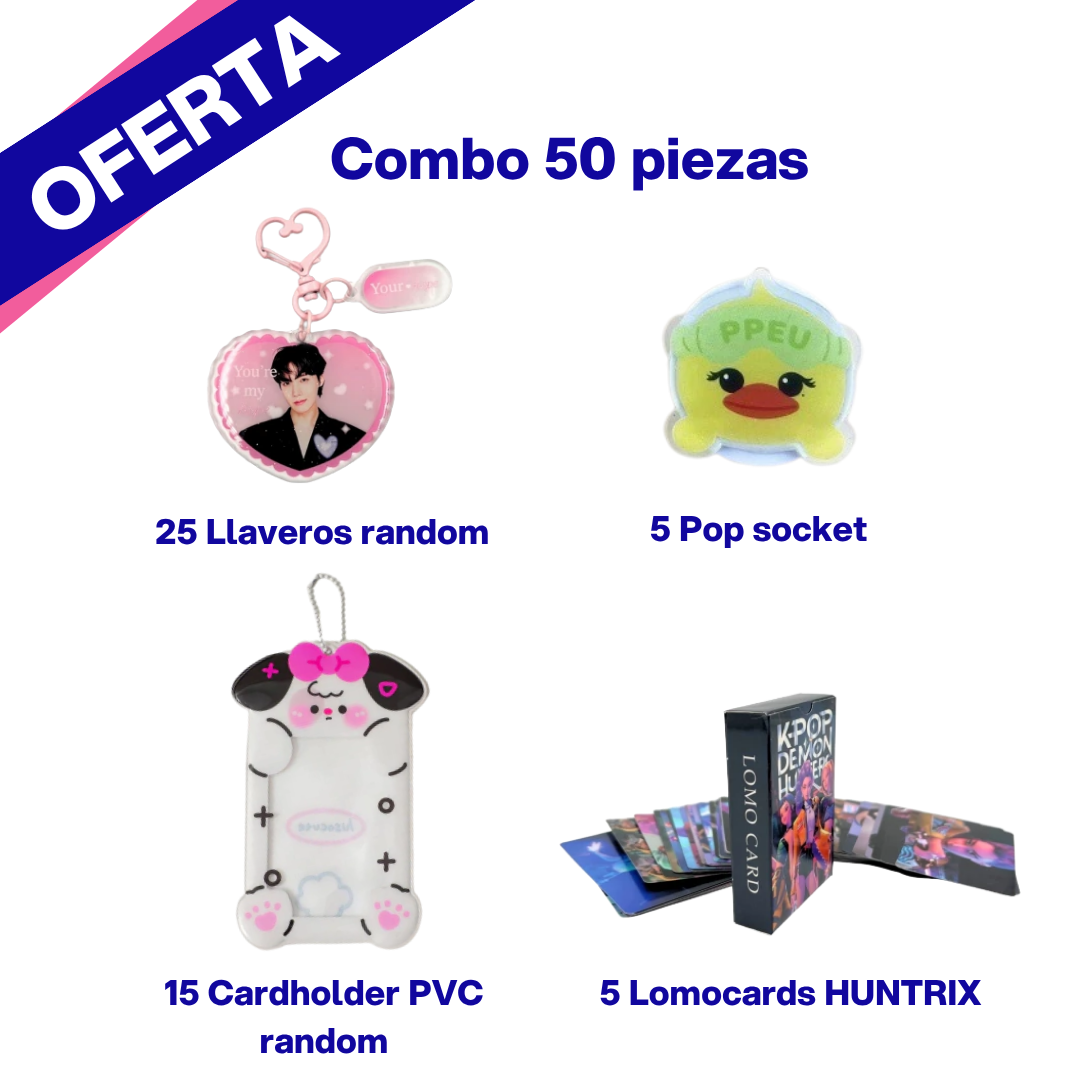 Combo Emprendedor K-pop Surtido – 50 Piezas Mayoreo