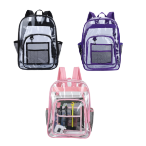 Mochila transparente bordes